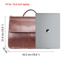 Pure Leather Laptop Bag 15.6"