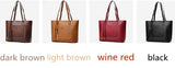 Large Capacity Causal Shoulder Bag Leather Tote