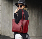 Large Capacity Causal Shoulder Bag Leather Tote