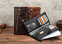 Long Wallet Men Genuine Leather