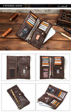 Long Wallet Men Genuine Leather