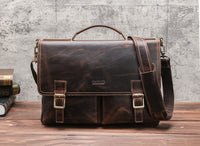 Leather Shoulder Messenger Bags For 14 inch Laptop