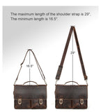 Leather Shoulder Messenger Bags For 14 inch Laptop