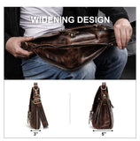 Leather Shoulder Messenger Bags For 14 inch Laptop