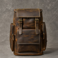 Men Genuine Leather Backpack - Travel Bag