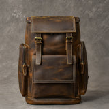 Men Genuine Leather Backpack - Travel Bag