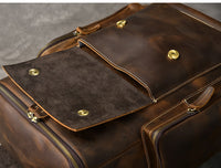 Men Genuine Leather Backpack - Travel Bag