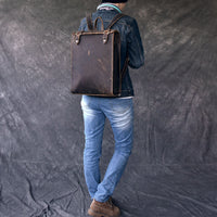 Backpack For Men Leather Shoulder Bag