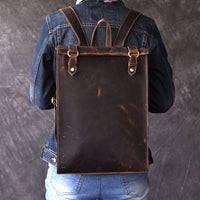 Backpack For Men Leather Shoulder Bag