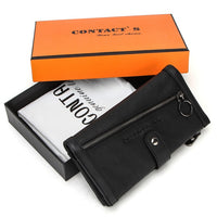 Long Wallet Men Genuine Leather