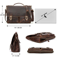 Leather Shoulder Messenger Bags For 14 inch Laptop