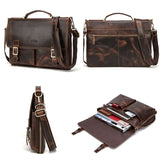 Leather Shoulder Messenger Bags For 14 inch Laptop