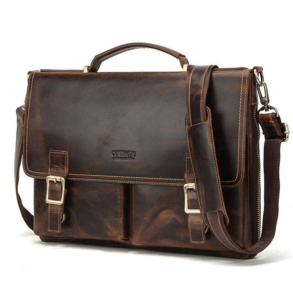 Leather Shoulder Messenger Bags For 14 inch Laptop