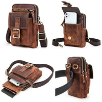 Pure Leather Men Crossbody Bag