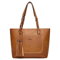 Large Capacity Causal Shoulder Bag Leather Tote