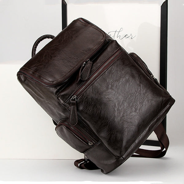 Shoulder Leather Backpack Bag