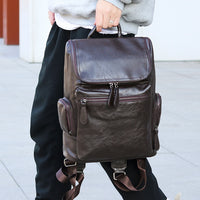 Shoulder Leather Backpack Bag