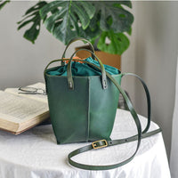 Bucket Bag Leather Messenger Bag