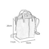 Bucket Bag Leather Messenger Bag