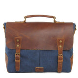 Waxed Canvas Messenger Bag Pure Leather